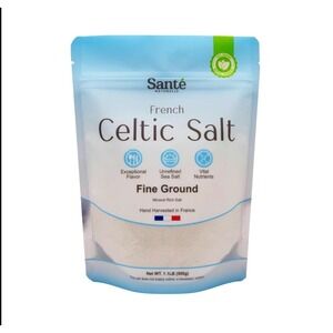 Sante Naturelle French Celtic Salt Fine Ground Unrefined Sea Salt 1.1lb 500g Bag
